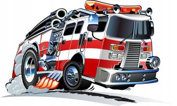 Naklejka mat Straż wóz strażacki Pojazdy 60, 166x100 cm - Naklejkolandia