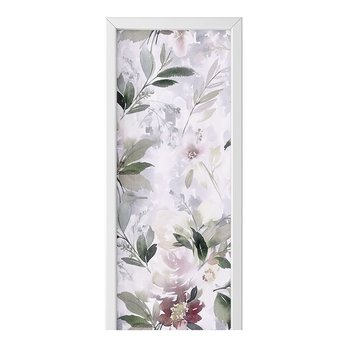 Naklejka na drzwi HOMEPRINT Delikatny wzór kwiatów 75x205 cm - HOMEPRINT