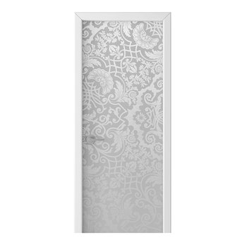 Naklejka na drzwi HOMEPRINT Elegancki, srebrny wzór 85x205 cm - HOMEPRINT