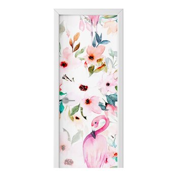 Naklejka na drzwi HOMEPRINT Flaming wśród kwiatów 95x205 cm - HOMEPRINT