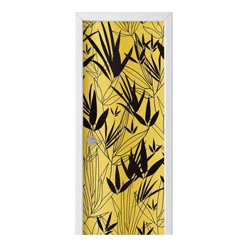 Naklejka na drzwi HOMEPRINT Liści na złotym tle 75x205 cm - HOMEPRINT