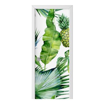 Naklejka na drzwi HOMEPRINT Liście, ananasu 85x205 cm - HOMEPRINT