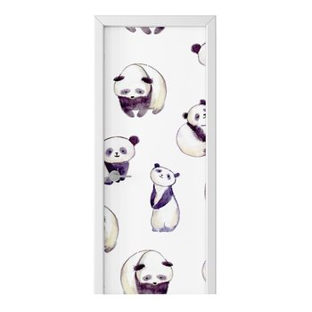 Naklejka na drzwi HOMEPRINT Miś panda na białym tle 75x205 cm - HOMEPRINT