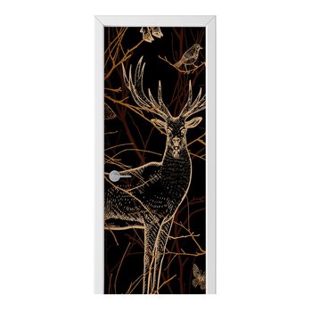 Naklejka na drzwi HOMEPRINT Sylwetka jelenia 95x205 cm - HOMEPRINT