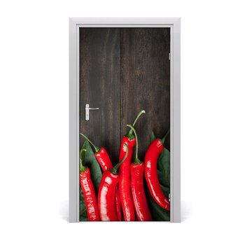Naklejka na drzwi samoprzylepna Papryczki chilli, Tulup - Tulup