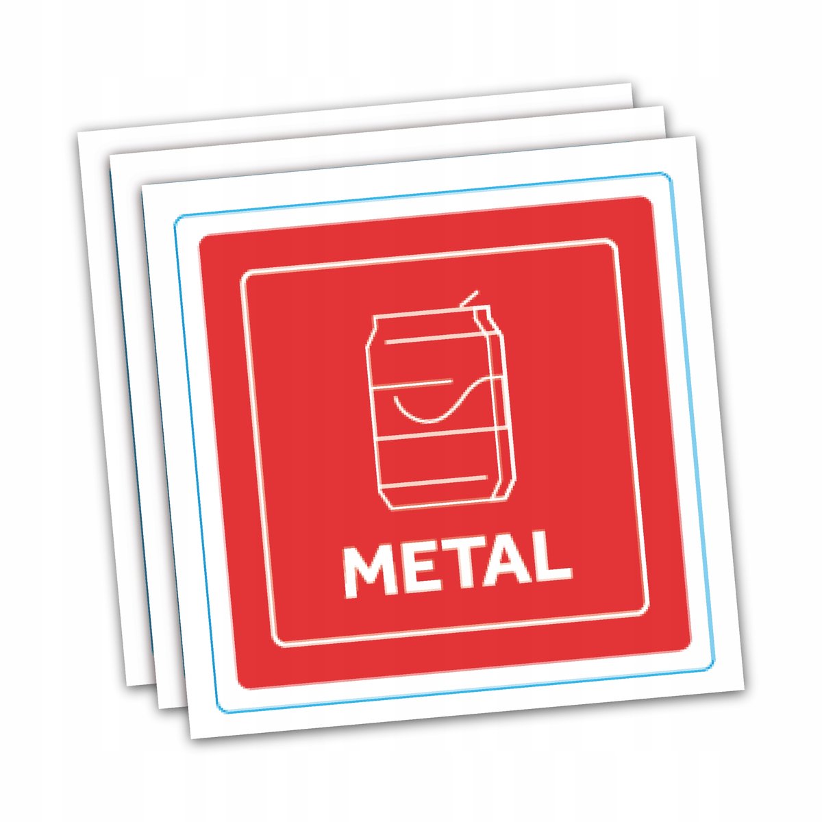 Sticky Studio Sticky Studio Naklejka Na Kosze Do Segregacji Śmieci Metal Wodoodporna 1 Sztuka