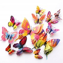 Naklejka Na Ścianę 3D Motyle Motylki Dekoracja