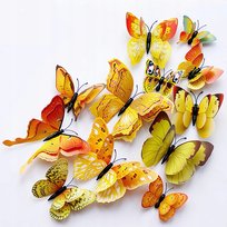 Naklejka Na Ścianę 3D Motyle Motylki Dekoracja