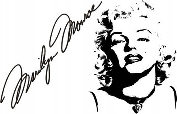 Naklejka na ścianę autograf Marilyn Monroe 4, 100x64 cm - Naklejkolandia