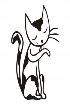 Naklejka na ścianę dla dzieci kot kotki Kotka Maja, 100x50 cm - Naklejkolandia