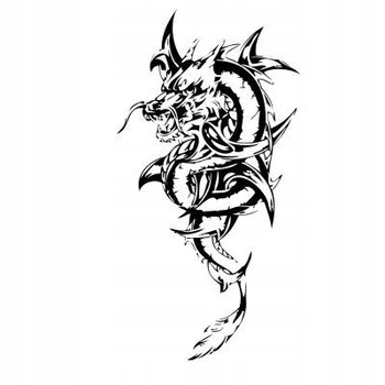 Naklejka na ścianę dragon tribal azja Smok 26, 92x48 cm - Naklejkolandia