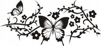 Naklejka na ścianę - Kompozycja z motylami 12, 95x48 cm - Naklejkolandia