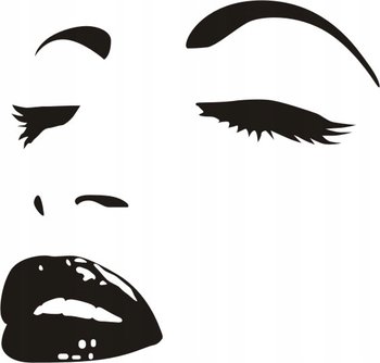 Naklejka na ścianę Marilyn Monroe Twarz kobiety, 70x70 cm - Naklejkolandia