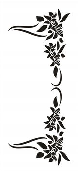 Naklejka na ścianę motyl kwiaty dekor Ornament 104, 100x40 cm - Naklejkolandia