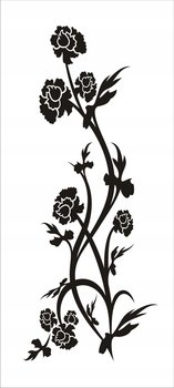 Naklejka na ścianę motyle kwiaty dekor Ornament 57, 100x40 cm - Naklejkolandia