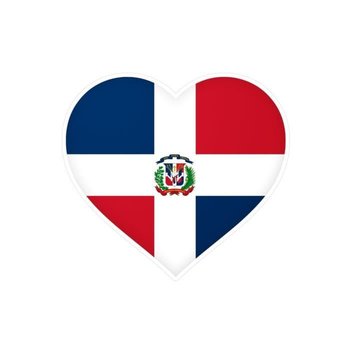 Naklejka na serce Flaga Dominikany 9 cm po 1000 sztuk - Inny producent (majster PL)