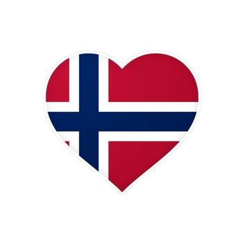 Naklejka na serce Flaga Norwegii 6 cm po 1000 sztuk - Inny producent (majster PL)