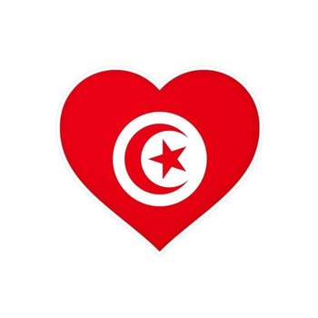 Naklejka na serce Flaga Tunezji 8 cm po 1000 sztuk - Inny producent (majster PL)