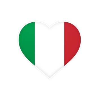 Naklejka na serce Flaga Włoch 5 cm po 1000 sztuk - Inny producent (majster PL)