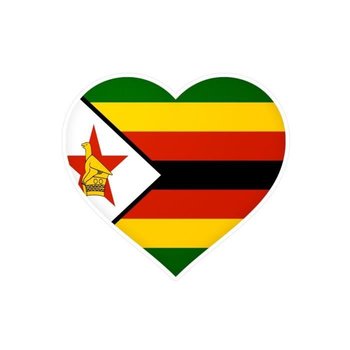 Naklejka na serce Flaga Zimbabwe 8 cm po 1000 sztuk - Inna producent