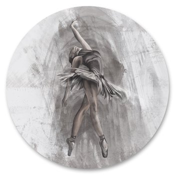 Naklejka Okrągła Baletnica Beton Dekor Taniec Abstrakcja Balerina 100Cm X 100Cm - Muralo