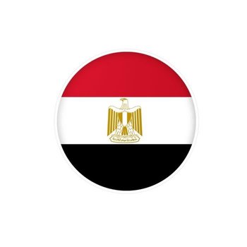 Naklejka okrągła Flaga Egiptu 7 cm po 1000 sztuk - Inny producent (majster PL)