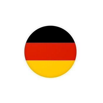 Naklejka okrągła Flaga Niemiec 10 cm po 1000 sztuk - Inny producent (majster PL)