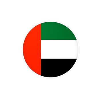 Naklejka okrągła Flaga Zjednoczonych Emiratów Arabskich 8 cm po 1000 sztuk - Inny producent (majster PL)