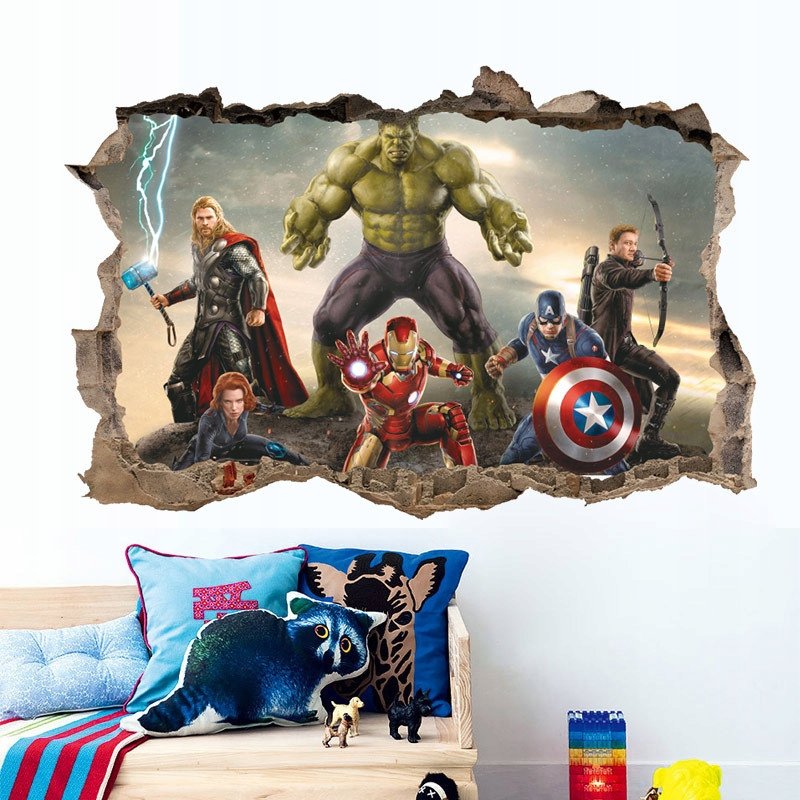 Naklejka ścienna Hulk Kapitan Ameryka Iron Man - Deco-Online | Sklep ...