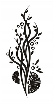 Naklejka ścienna kwiaty motyle dekor Ornament 6, 100x40 cm - Naklejkolandia