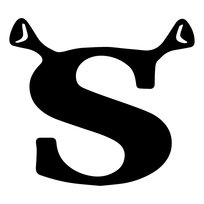 Naklejka SHREK na samochód 10 cm czarna