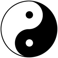 Naklejka Yin Yang 10x10 czarna na samochód