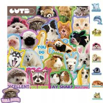 NAKLEJKI 50 SZT MOTYWACYJNE DLA RODZICÓW NAUCZYCIELI WINYLOWE ŚMIESZNE