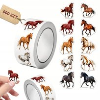 Naklejki 500 szt KONIE ROLKA NAKLEJEK naklejki na telefon, laptop ZESZYT