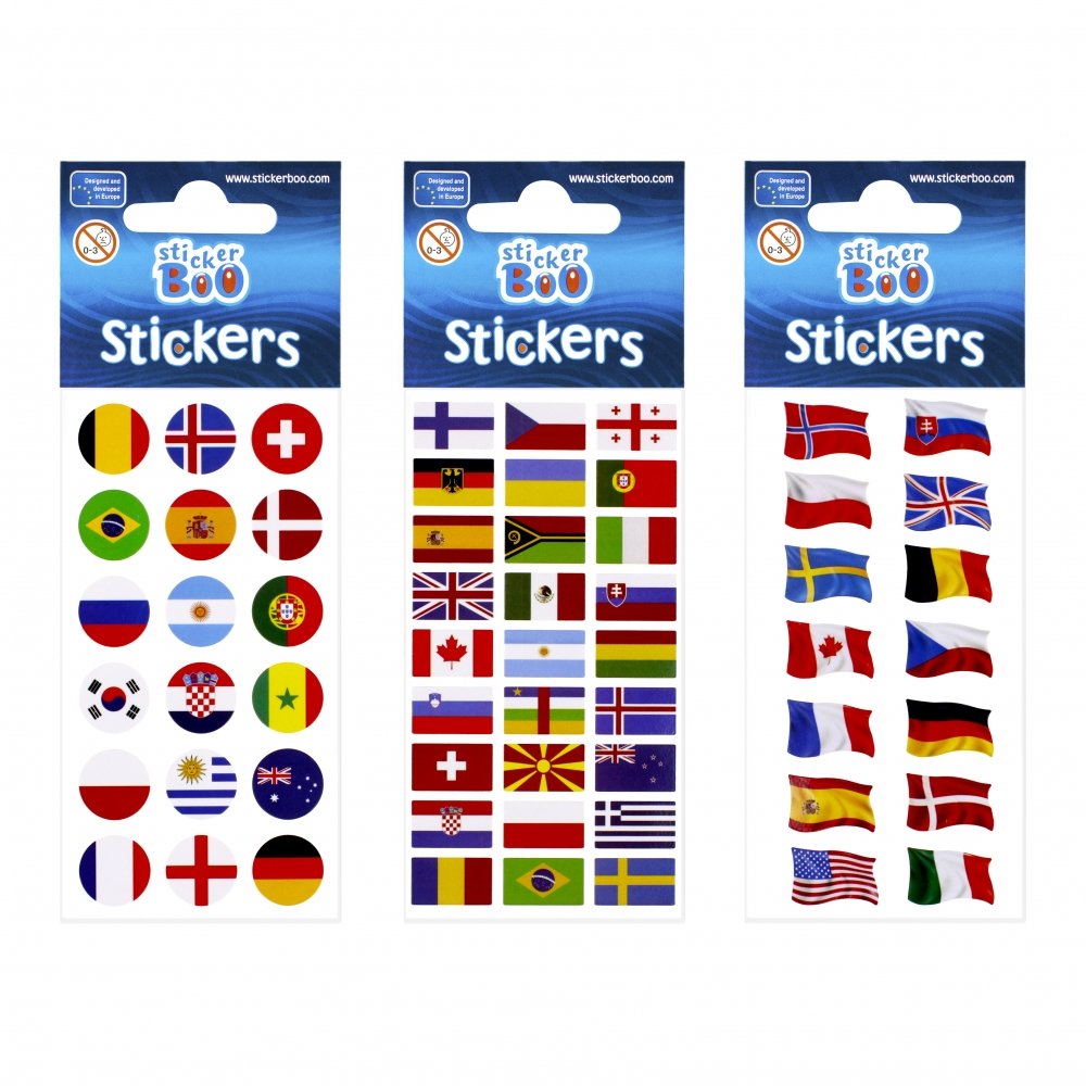 NAKLEJKI 6X18 CM FLAGI PAŃSTWA STICKER BOO 476944 - STICKERBOO-NAKLEJKI ...