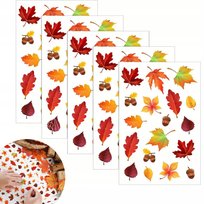 NAKLEJKI 90 SZT JESIENNE WINYLOWE OZDOBNE LIŚCIE DEKORACJA JESIENNA