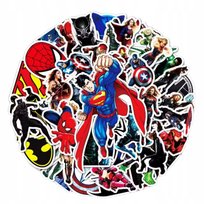 NAKLEJKI Bohaterowie MIX 50 sztuk