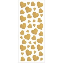 Naklejki brokatowe, Złote Serca