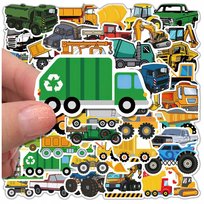 Naklejki ciężarówki zestaw 50szt kolorowe dla dzieci DIY dekoracja
