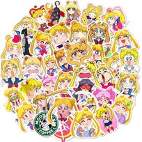 NAKLEJKI Czarodziejka z Księżyca MIX 50 szt