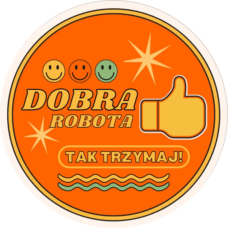 Naklejki Dobra robota! 5cm / 120szt. - E-Plumeria | Sklep EMPIK.COM
