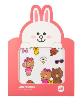Naklejki Line Friends zestaw naklejek nalepek na telefon tablet prezent dla dziewczynki - Line Friends