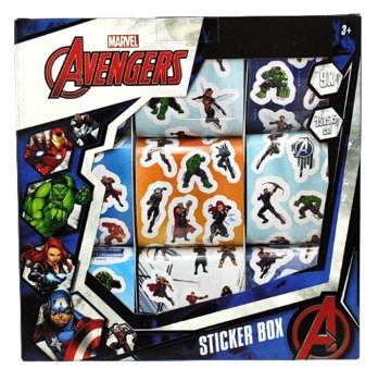 Naklejki Marvel Avengers - 9 rolek w pudełku. - Inna marka