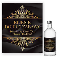 Naklejki na Butelki na Imprezę Fala Eliksir Dobrej Zabawy - 10 sztuk
