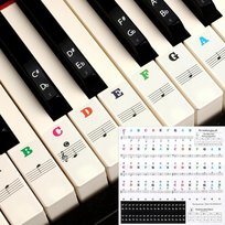 NAKLEJKI NA KLAWIATURĘ PIANINO NUTY NA KLAWISZE KEYBOARD KLAWISZOWE TRENING Inna marka