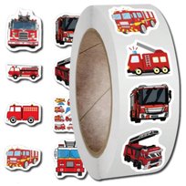 Naklejki na rolce 500 szt. kolorowe motywacyjne DIY dla chłopca auta