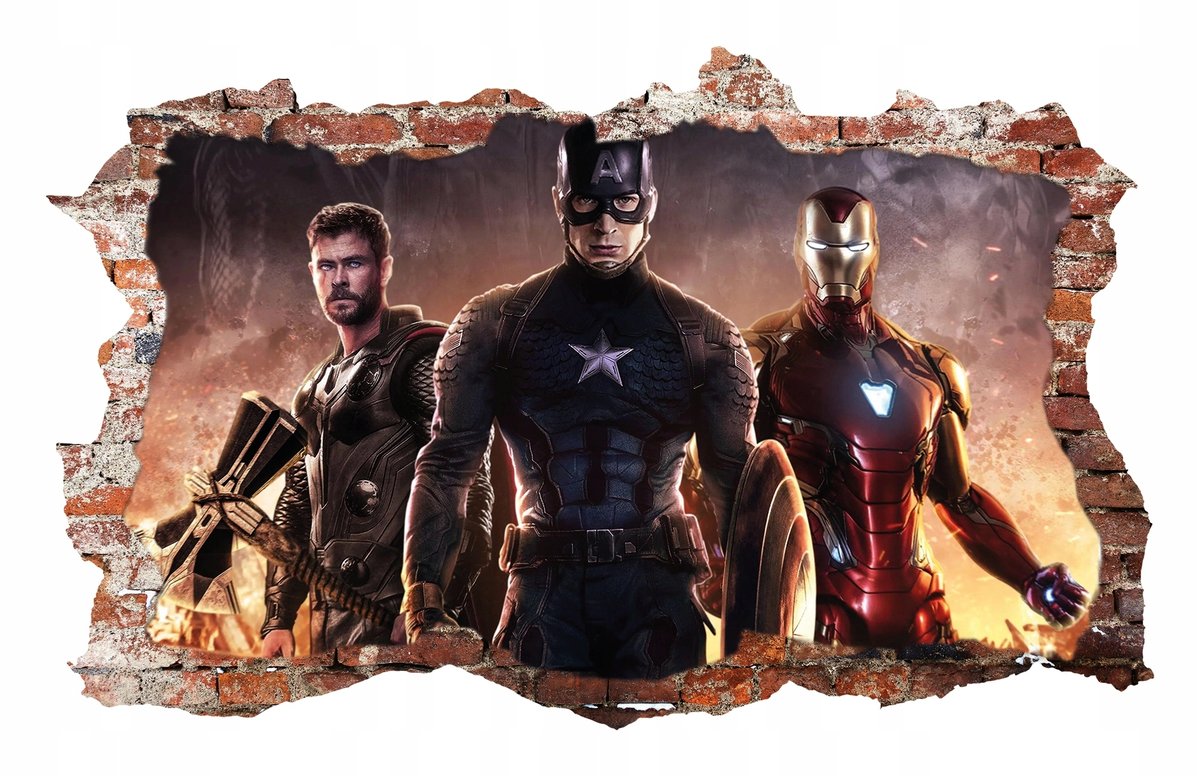 NAKLEJKI NA ŚCIANĘ Avengers Iron Man Thor 70x46 - Atram | Sklep EMPIK.COM