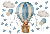 Naklejki Na Ścianę Dziecięce Duże Balony Miś KIDESA