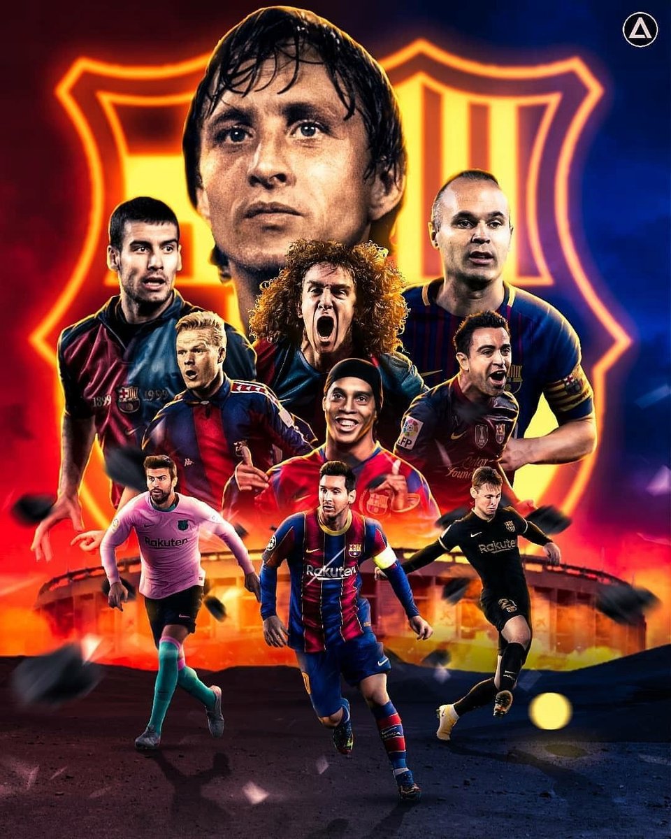 Naklejki na ścianę FC Barcelona Legendy Barca Messi 90x60 cm - Atram ...