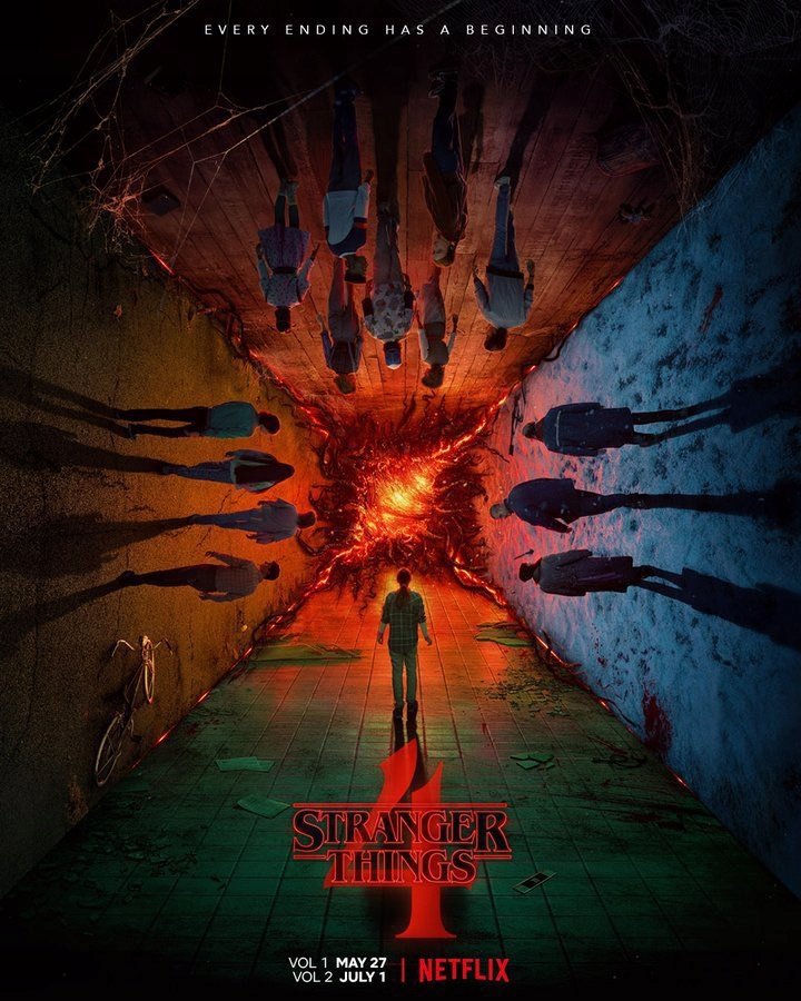 Naklejki na ścianę Naklejka Oryginalny Stranger Things 4 40x30 cm ...